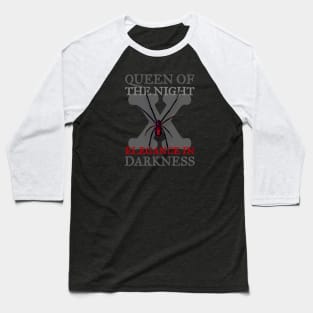 Black Widow Spider Baseball T-Shirt